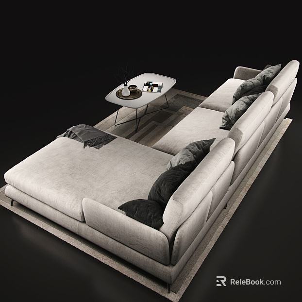 modern light gray flannel sofa living room furniture texture