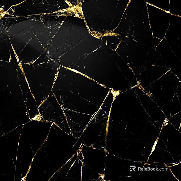 Black Golden Flower Marble texture
