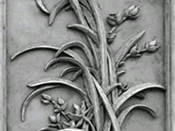 Relief Green Plant Sculpture 3d model