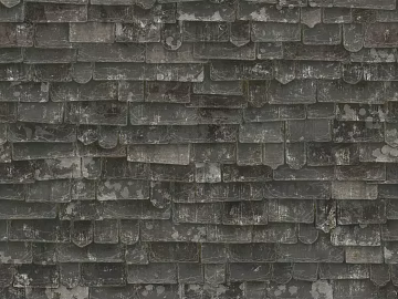 turquoise stone tile roof tiles 3d model