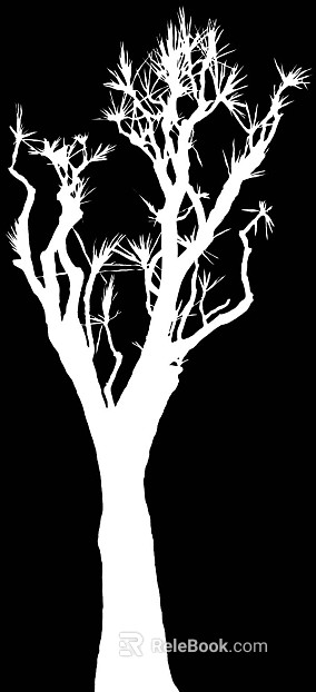 White Dead Tree Wood Decoration Map texture