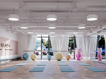 Modern Light Brown Wood Flooring Dance Classroom texture (ID:ffaeh974046)