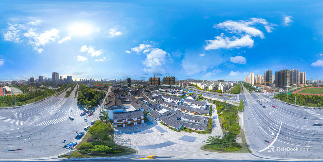 HDR urban ecological greening panorama texture
