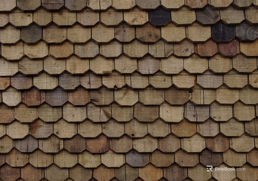 Retro shingle building roof finish texture