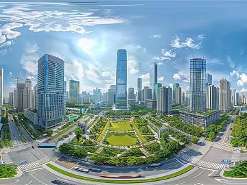 City Daytime Clear Sky HDR 3d model