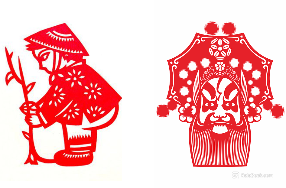 paper-cut painting texture