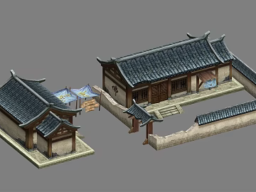 Chinese Ancient Style Temple Architecture texture (ID:ffaeh197734)