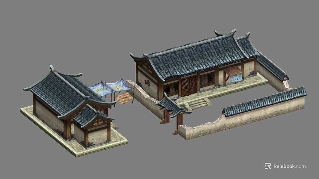 Chinese Ancient Style Temple Architecture texture