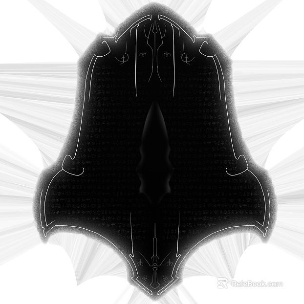 Black and White Magical Runes Decorative Pattern texture