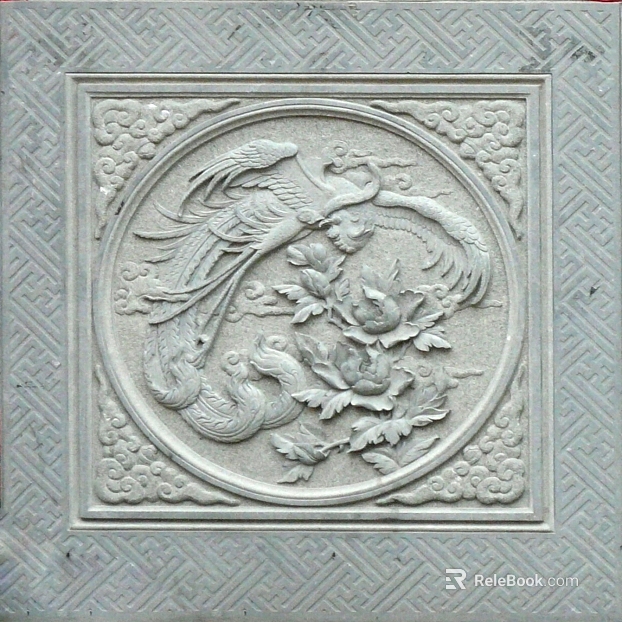 Relief Green Plant Sculpture texture