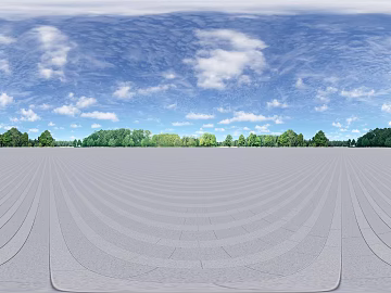 Gray Modern Brick Blue Sky White Clouds HDR texture (ID:ffach302335)