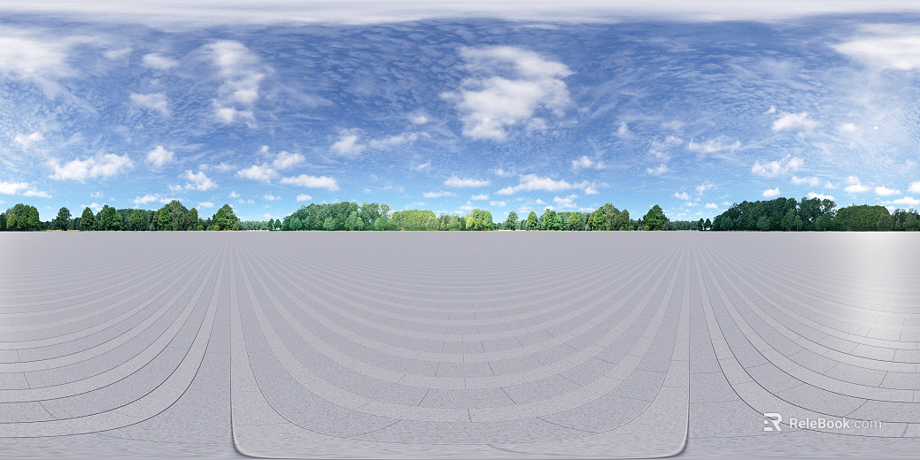 Gray Modern Brick Blue Sky White Clouds HDR texture