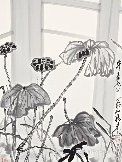 national style ink painting texture