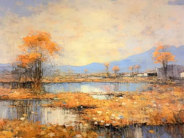 oil painting landscape painting texture (ID:ffach728284)