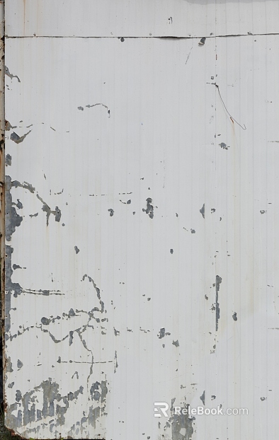 White distressed sheet metal wall finish texture