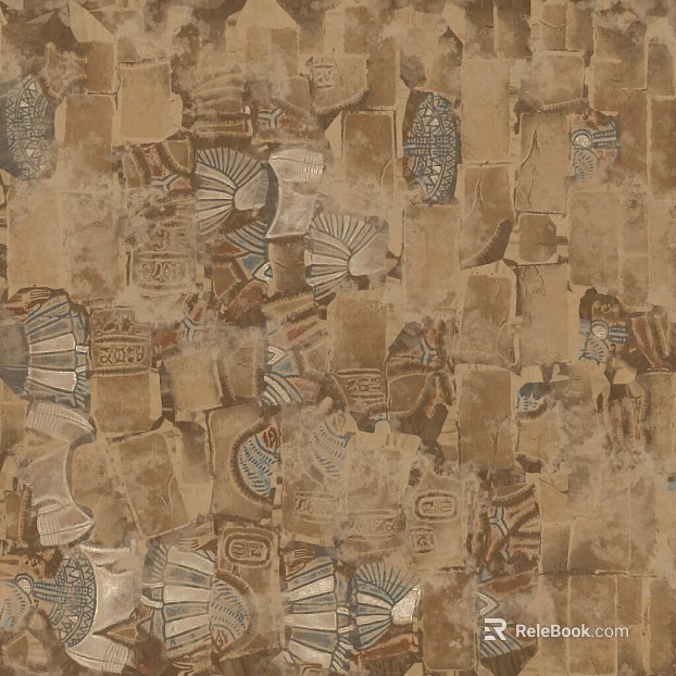 Retro Wind Earth Yellow Mural Tile texture