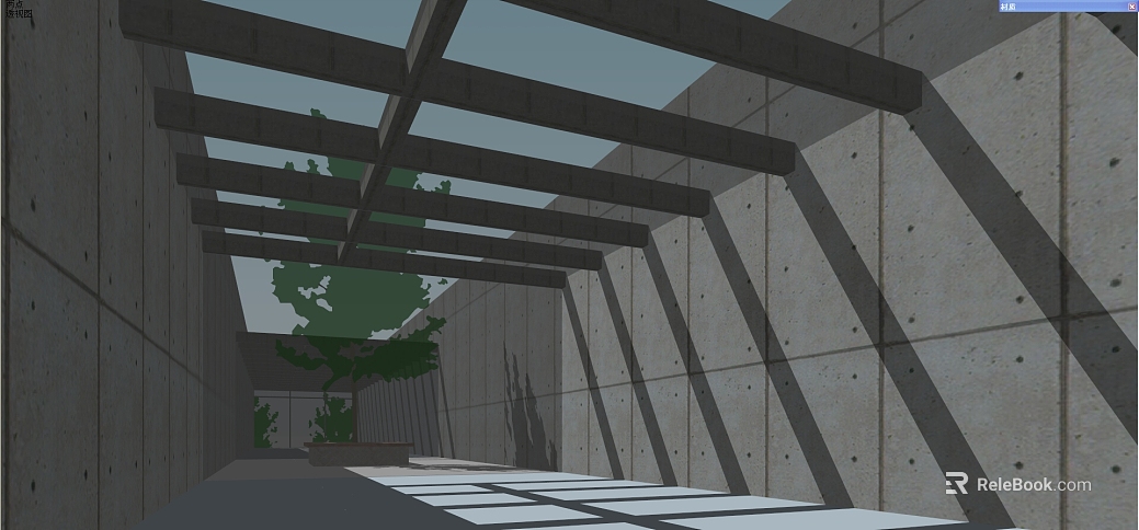 Light gray fair-faced concrete building corridor texture