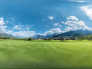 Blue Sky White Clouds Far Mountain HDR Panorama texture (ID:ffach018815)