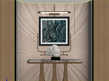 Modern blue and green abstract painting porch decoration texture (ID:ffaeh890696)