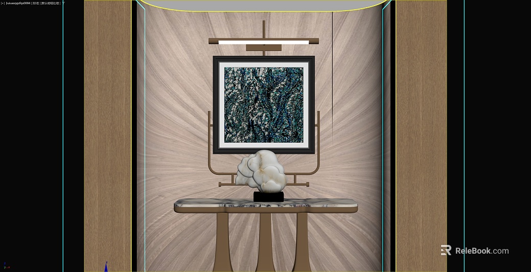 Modern blue and green abstract painting porch decoration texture