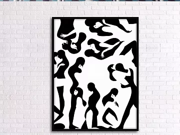 black and white painting texture (ID:ffagg43522)