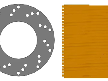 Metal Perforated Panel Yellow Wood Grain Decorative Panel texture (ID:ffaeh753121)