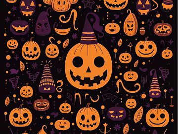 Cartoon Wallpaper Halloween Illustration texture (ID:ffach466440)