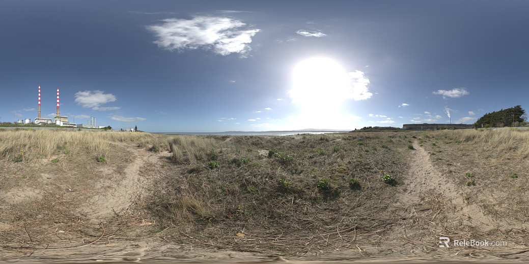 HDR outdoor sky grass every day empty sun sunny texture