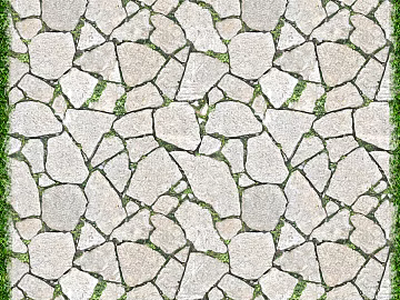 Irregular stone with grass edge joint floor texture (ID:ffaeh693727)