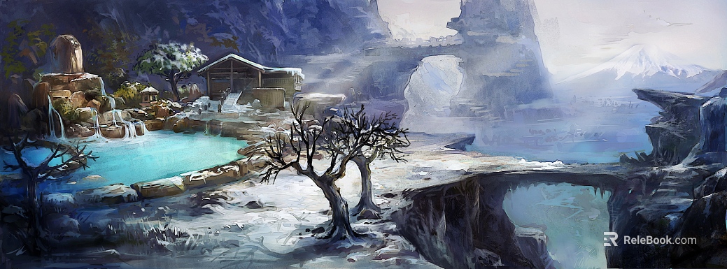 landscape painting texture