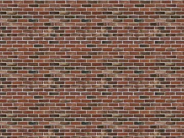Brick wall retro red brick color 3d model