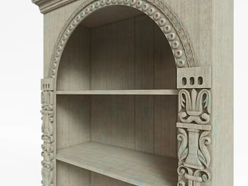 Rice Cyan Vintage Carved Wooden Cabinet texture (ID:ffaeh171956)