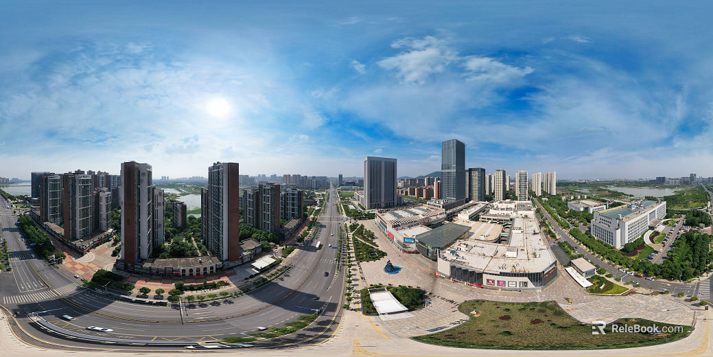 HDR urban ecological greening panorama texture