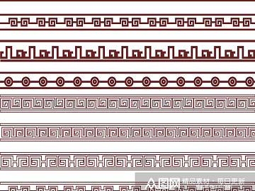 Wall line waist line Chinese style antique painted waist line decoration texture (ID:ffaff8178)
