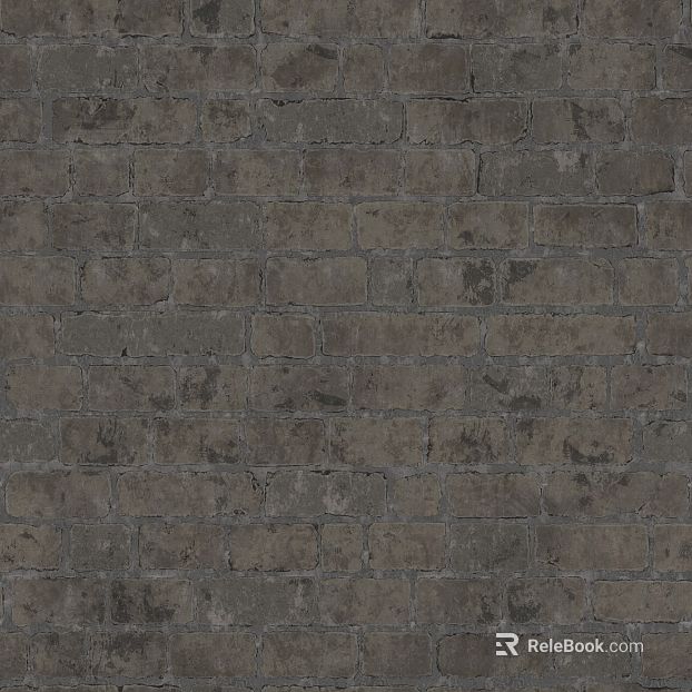 Dark gray vintage brick wall background wall texture