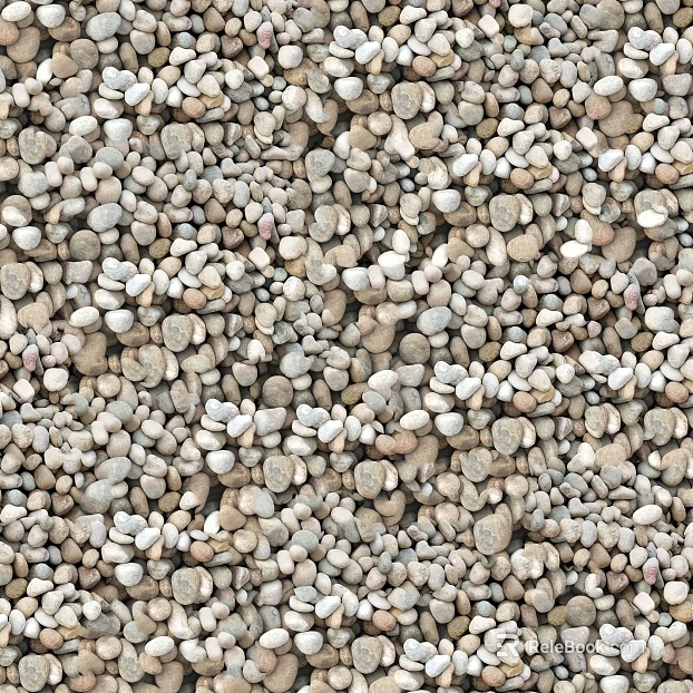 Gray brown cobblestone courtyard ground texture