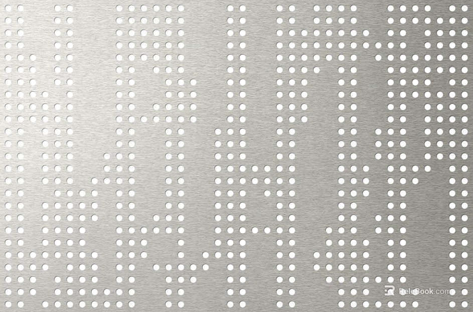 Perforated plate metal texture