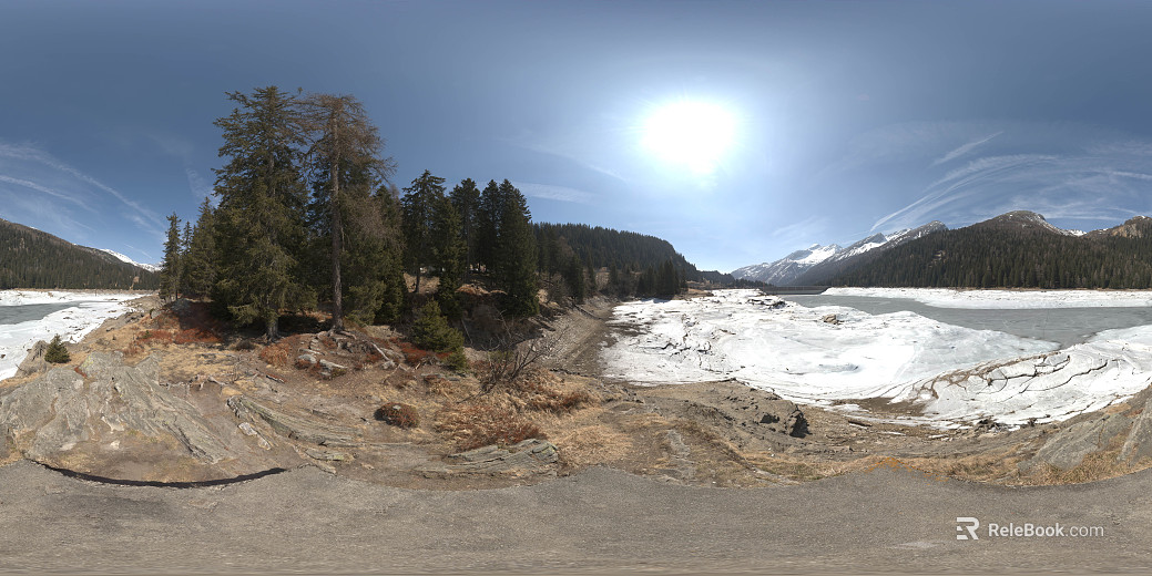 Outdoor Winter Snow Forest HDR texture
