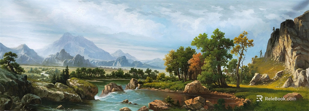 landscape painting texture