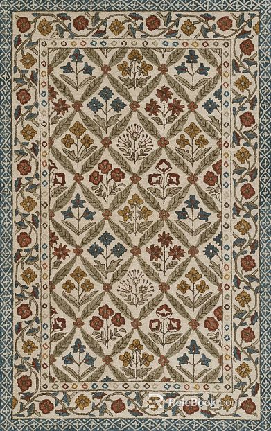 Modern European pattern carpet texture texture