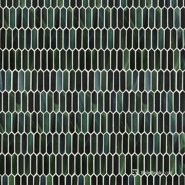 Hexagonal Brick Dark Green Brick texture