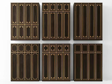 New Chinese Dark Brown Wooden Wall Panel texture (ID:ffaeh367586)