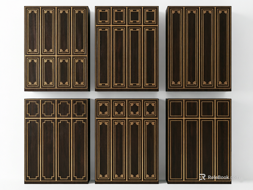 New Chinese Dark Brown Wooden Wall Panel texture