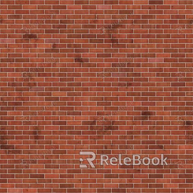 Brick wall red I-shaped wall brick texture