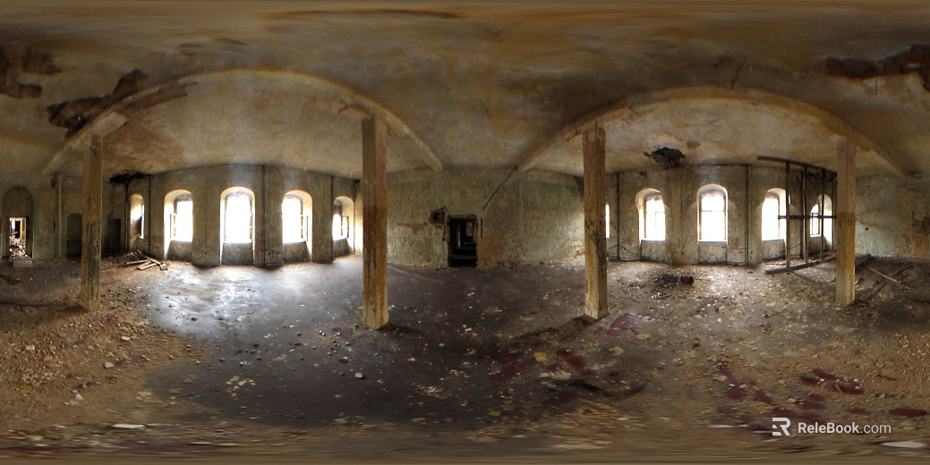 Dilapidated Interior Renovation Daytime HDR texture