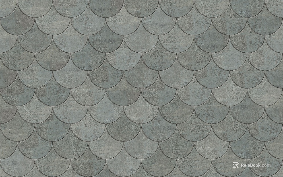 Fish scale floor stone texture