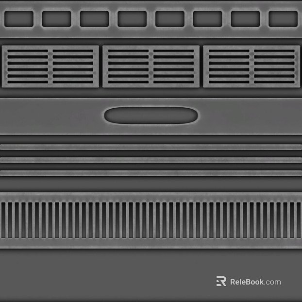 Dark gray metal grille equipment panel texture