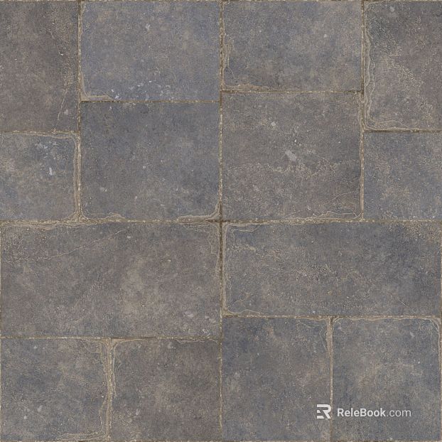 Dark gray stone brick courtyard ground texture