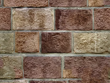 Brown yellow mixed color brick wall exterior wall finish texture (ID:ffaeh306166)