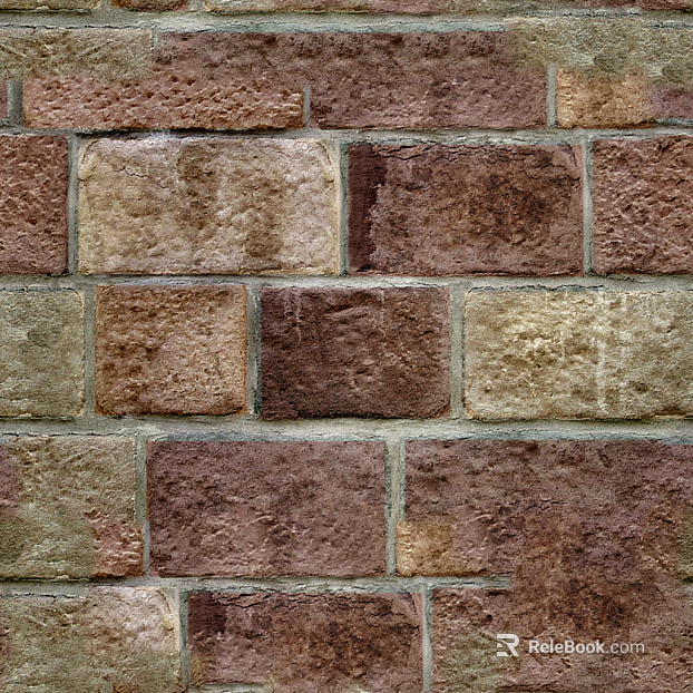 Brown yellow mixed color brick wall exterior wall finish texture